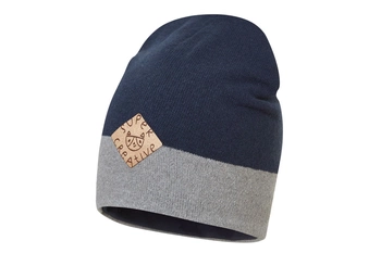 Broel IBEN czapka dla chłopca na jesień szary-granat
