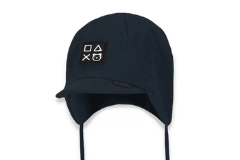 BROEL IZYDOR czapka pilotka wiązana dla chłopca granat