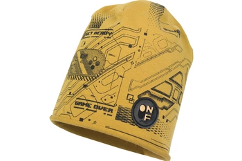 Jamiks BENITO czapka bawełniana na wiosnę dla chłopca miodowa