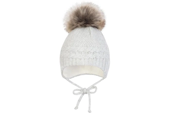 BROEL CANDY czapka na zimę dla dziewczynki szara