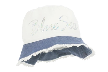 Pupill Katie kapelusz dla dziewczynki koronka biały jeans