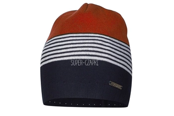 BROEL Zoom czapka dla chłopca dzianina KNIT pomarańczowa