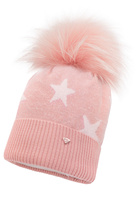 Jamiks SHADIA czapka dla dzieci na zimę morelowa