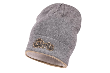 Jamiks MILA czapka dla dziewczynki beanie szara