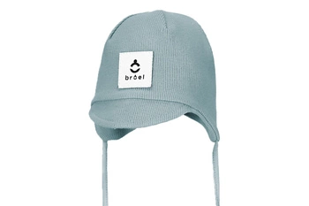 BROEL WACŁAW czapka prążkowana wiązana miętowa