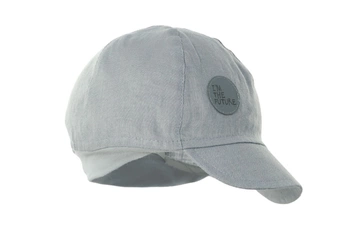 Pupill YORK czapka z daszkiem dla chłopca lniana szara