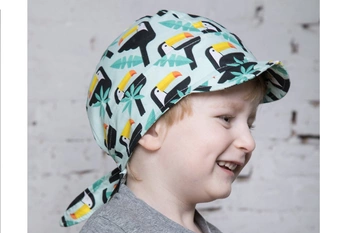 Dastel Kakadu czapka chustka wiązana dla chłopca tukany