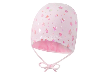 BROEL Polina czapka dla dziewczynki wiązana wiskoza jasny róż
