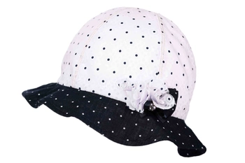 JAMIKS Martina kapelusz dla dziewczynki na lato kropki granat