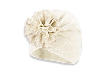 BROEL KORNELIA czapka turban dla dziewczynki ecru