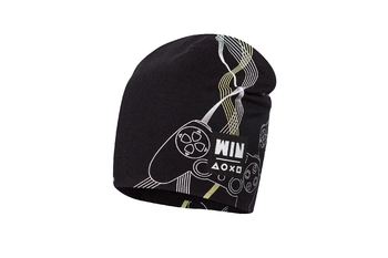 Broel KLEMENS czapka podwójna dla chłopca czarna