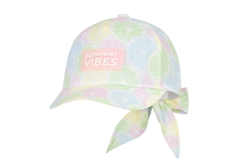 BROEL EMKA czapka z daszkiem na lato kokarda owoce