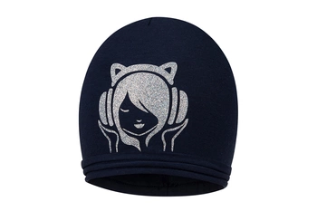 Broel CELTA czapka dla dziewczynki wiskoza granatowa