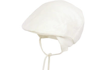 Jamiks JULIUS czapka dla chłopca kaszkiet len ecru