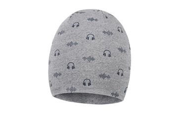 Broel CHAN czapka dla chłopca dwustronna szary-granat