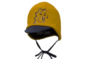 BROEL CD czapka niemowlęca pilotka dla chłopca miodowa