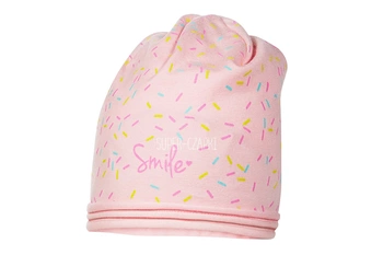 BROEL Ritmo czapka dla dziewczynki beanie wiskoza jasny róż