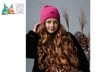 Jamiks CELESTE czapka dla dziewczynki kaszmir fuksja