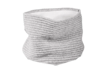 Jamiks MERINOS komin dla dzieci prążkowany jasny szary