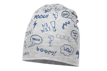 BROEL Tommy czapka dla chłopca na wiosnę wiskoza szary-granat