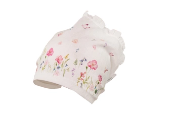 Jamiks LUISA chustka dla dziewczynki biała kwiatki