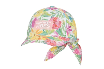 BROEL EMKA czapka z daszkiem lato kokarda kwiaty