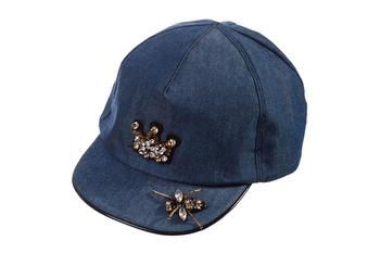 Jamiks ELDA czapka z daszkiem dla dziewczynki korona ciemny jeans