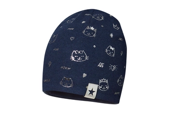 Broel INGRID czapka dla dziewczynki kotek granat