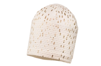Jamiks PECA czapka dla dziewczynki kropki ecru