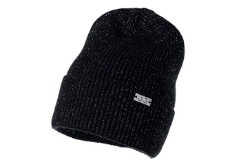 Jamiks Bernadetta czapka damska dzianinowa czarna