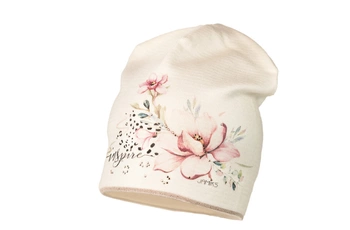 Jamiks Magnolia czapka dla dziewczynki dzianinowa ecru