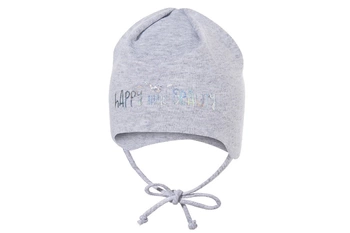 BROEL Basic 63 czapka niemowlęca wiosna szara