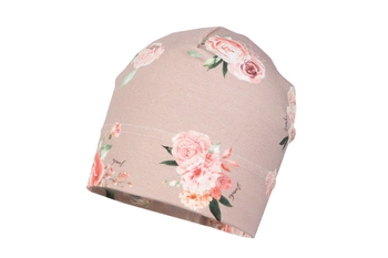 Jamiks PRISCILA czapka dla dziewczynki morelowa róża