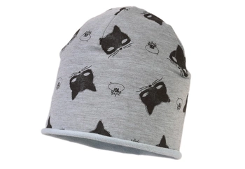 JAMIKS Plamka czapka dresowa kotek niebieska