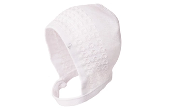 Jamiks Eurydyka bonetka dla dziewczynki chrzest biała