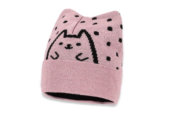 Broel IGNES czapka dla dziewczynki kotek pudrowy róż