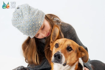 BROEL Geisha czapka dla dziewczynki na jesień szary-złoty