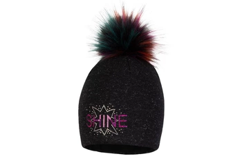 BROEL NIMFA czapka dla dziewczynki czarny-fuksja