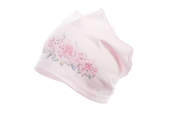 Jamiks MIRA chustka dla dziewczynki na lato cekiny róże jasny różowy