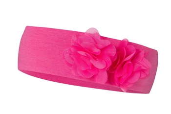 BROEL Soledat opaska dla dziewczynki tiulowe kwiatki ciemny róż