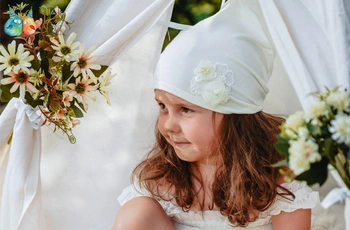 Jamiks FILEZIA organic chustka dla dziewczynki ecru