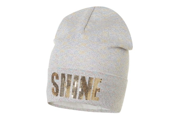 Broel OMARA czapka czapka dla dziewczynki beanie jasny szary
