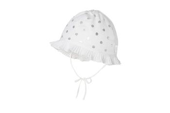 BROEL ELA kapelusz bonetka dla dziewczynki chrzest biały