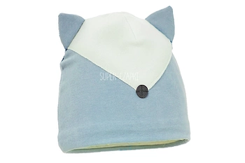 Pupill Zoo czapka dla dzieci na wiosnę lisek niebieska