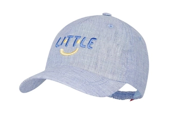 Broel DOMENICO czapka lniana z daszkiem dla chłopca niebieska