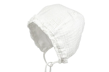 Jamiks HAIMA bonetka muślinowa dla dzieci ecru