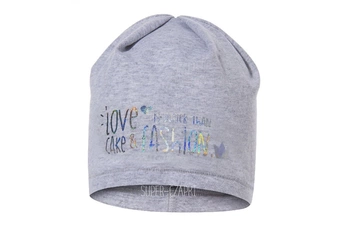 BROEL Basic 70 czapka dla dziewczynki beanie szara