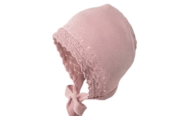 Jamiks Edyta organic bonetka dla dziewczynki bambus brudny róż