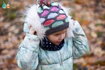 BROEL Liwia czapka na zimę narciarska pompon kolorowa