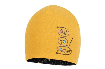 Broel BORIS czapka dla chłopca dwustronna miodowa